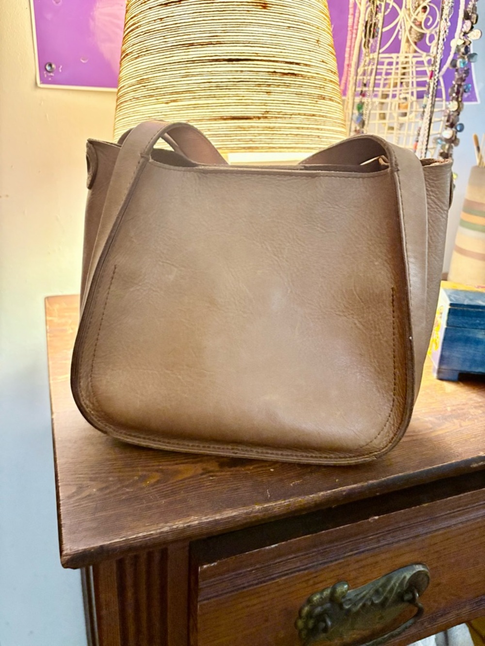 Madewell transport  Mini Leather Shoulder Bag Tan